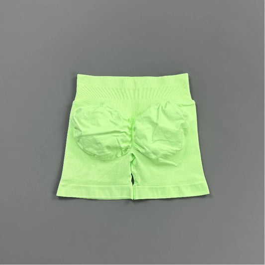 HISTELLO Gym Shorts 4.5" Women Fitness Sports Biker Shorts Low Waist Running Pants Workout Scrunch Butt Yoga Seamless Leggings